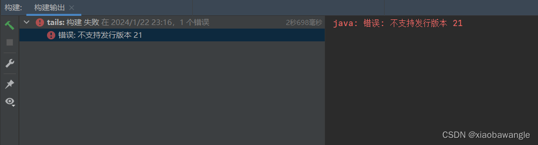 不支持的java21
